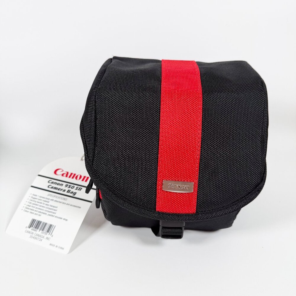 Canon 950 SR Camera Bag Black Red Padded DSLR Case w Shoulder Strap